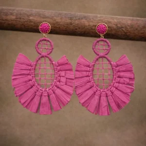 Pendientes Panamá rosa