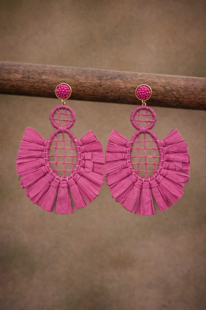Pendientes Panamá rosa
