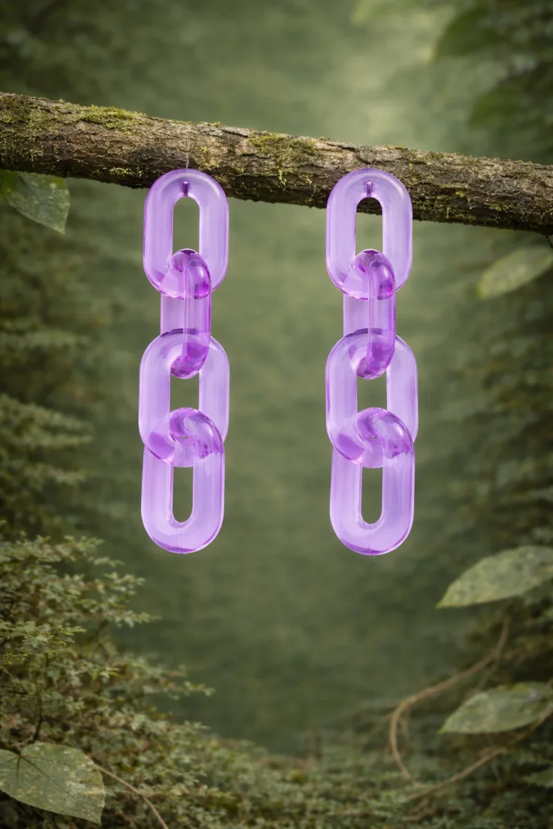 Pendientes Pool malva