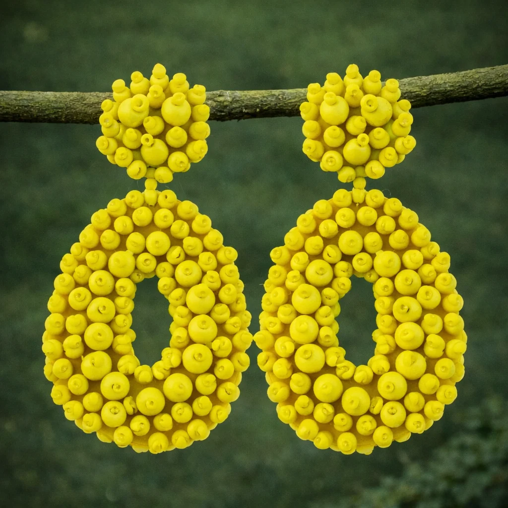 Pendientes Mahé amarillos - Imagen 2