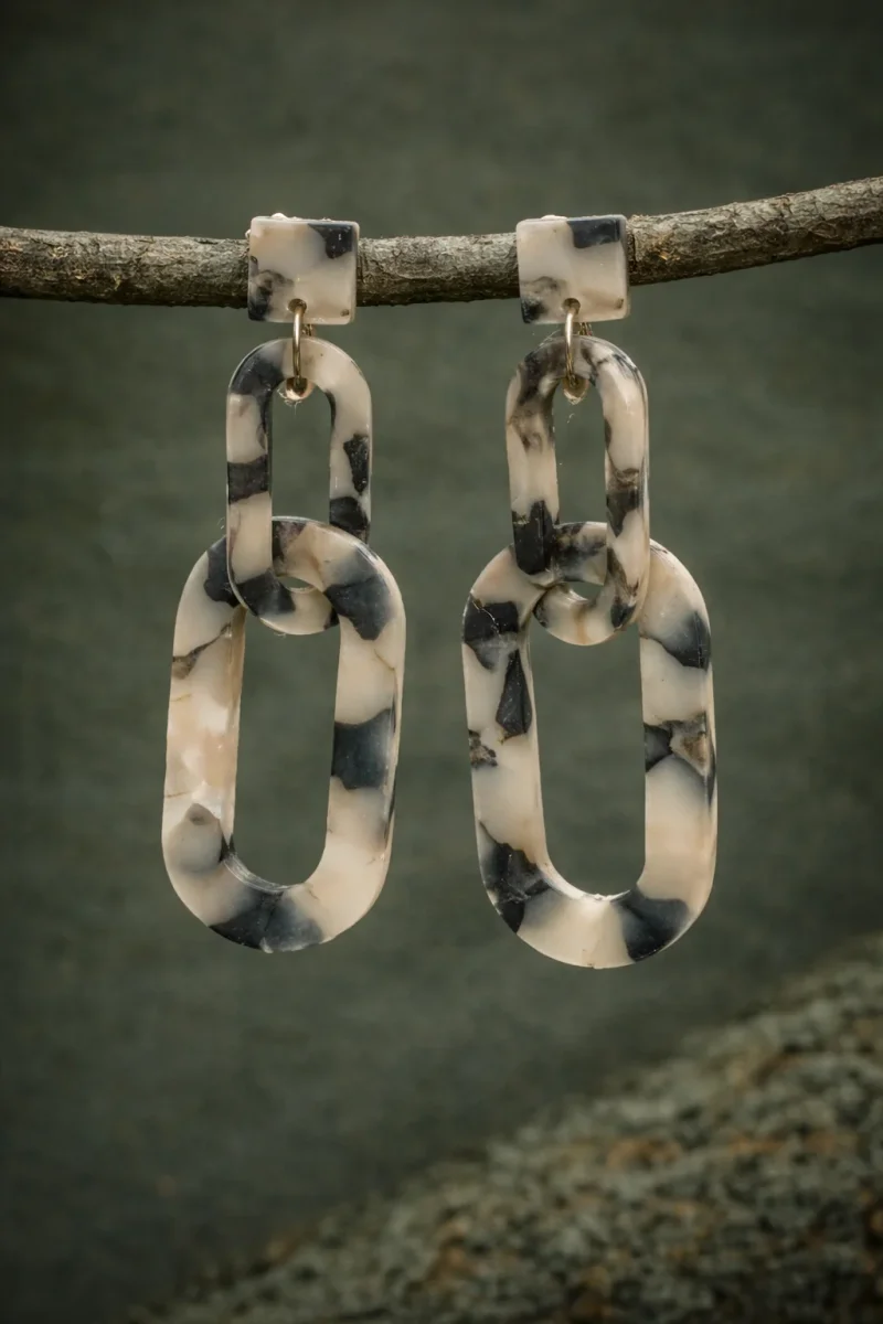 Pendientes Bambú blanco - Imagen 2