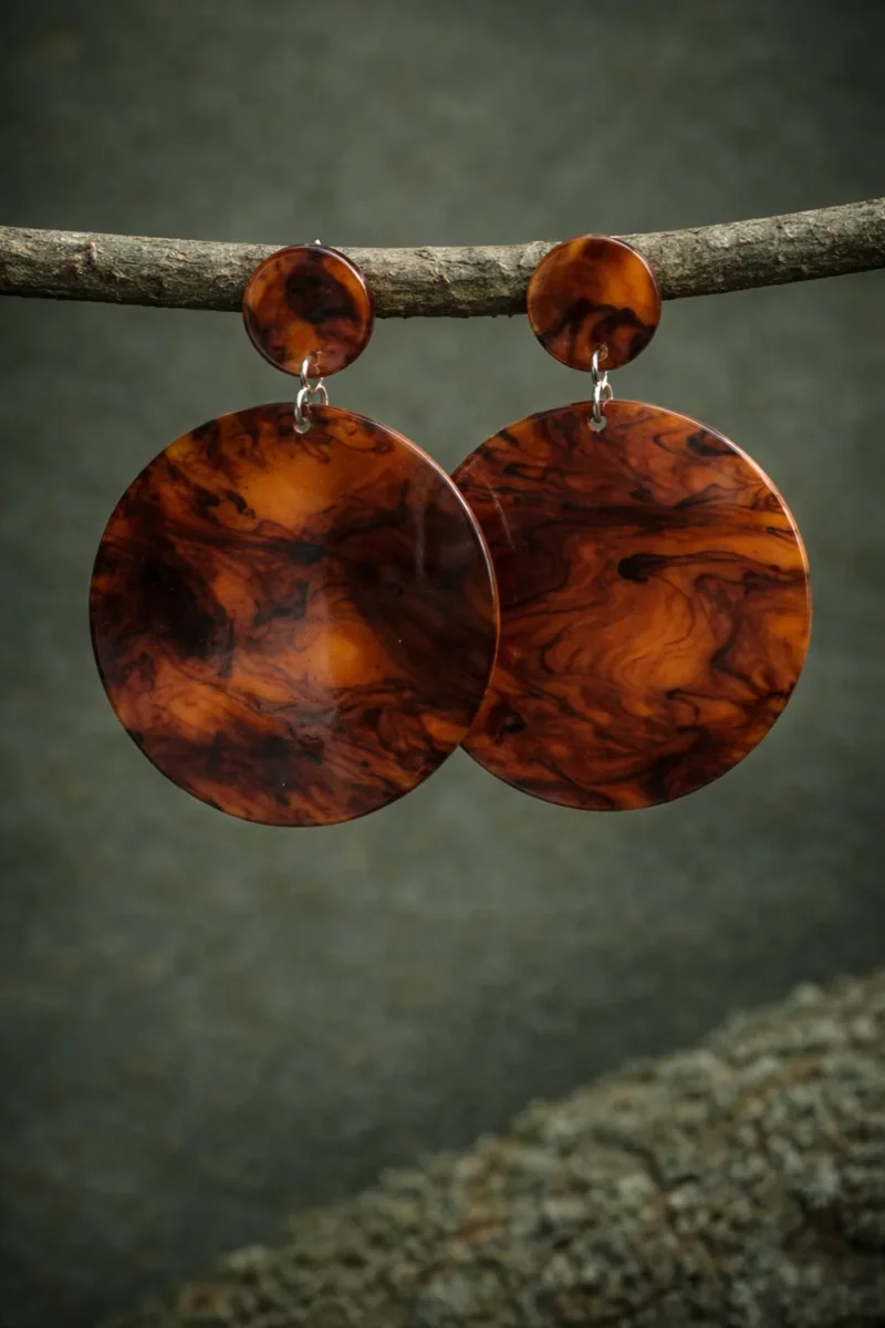 Pendientes Castaño