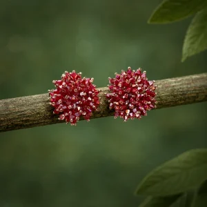 Pendientes Erizo rojo