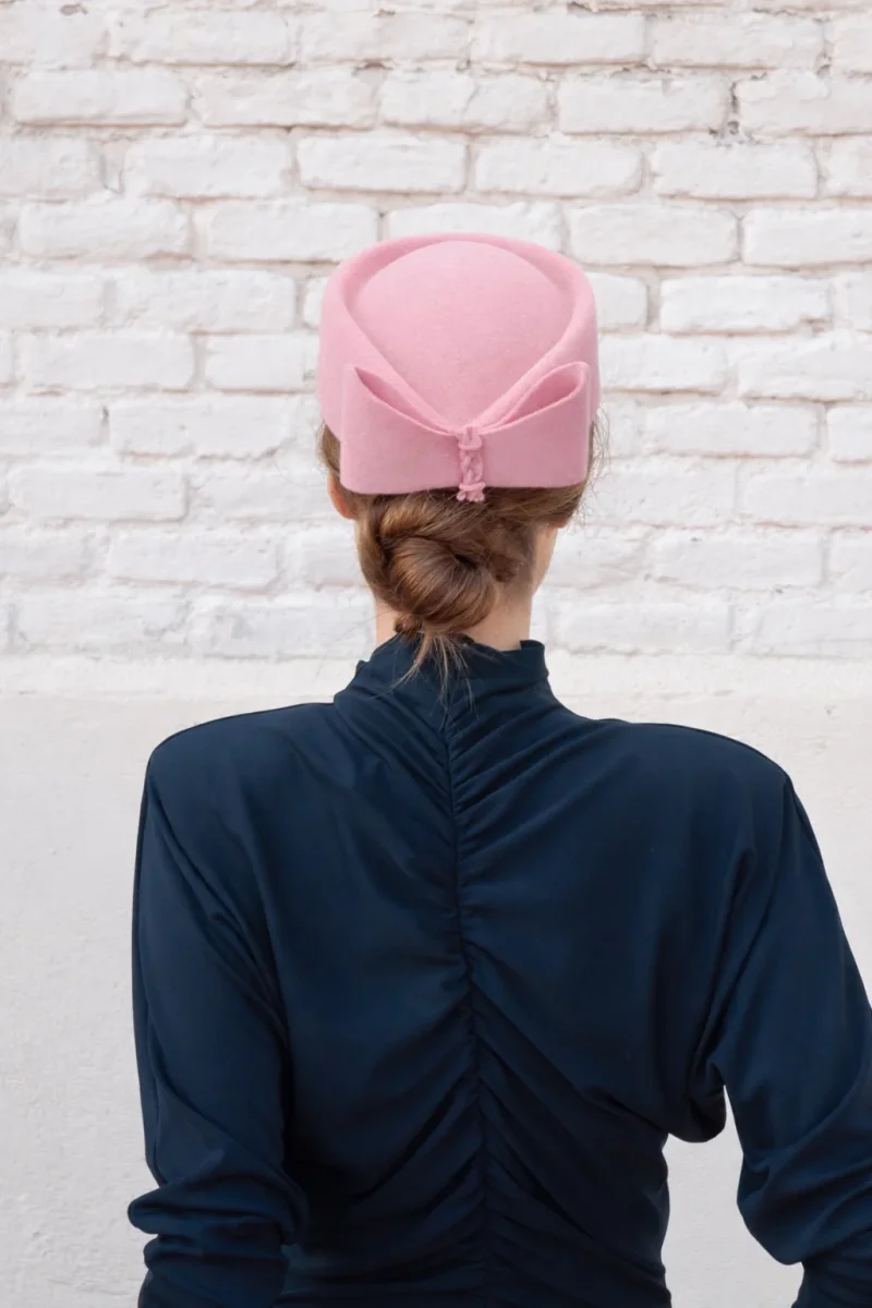 Tocado Casquete Olga Rosa - Imagen 2