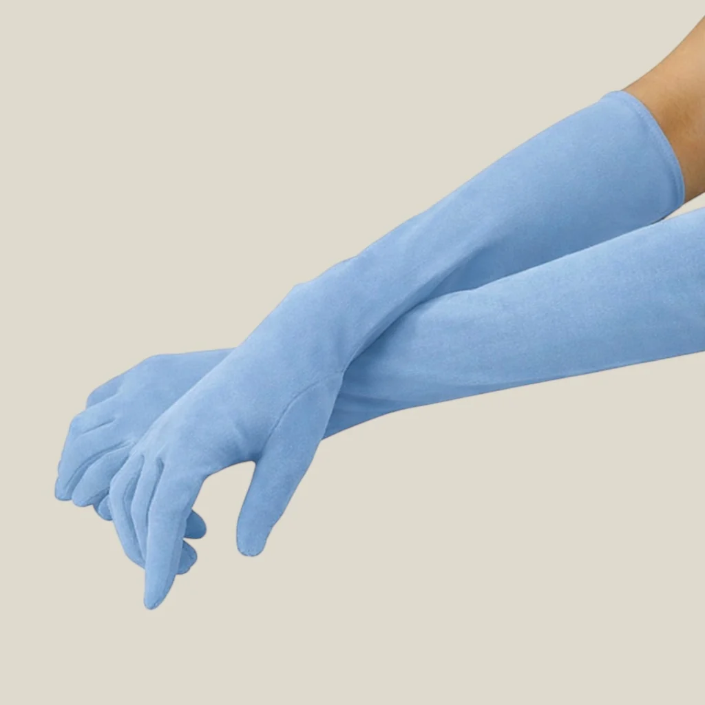 Guantes largos Azul Bebé - Imagen 2