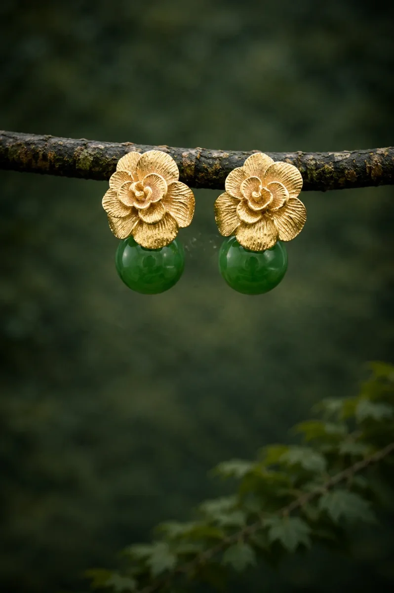Pendientes Rosin verde - Imagen 2