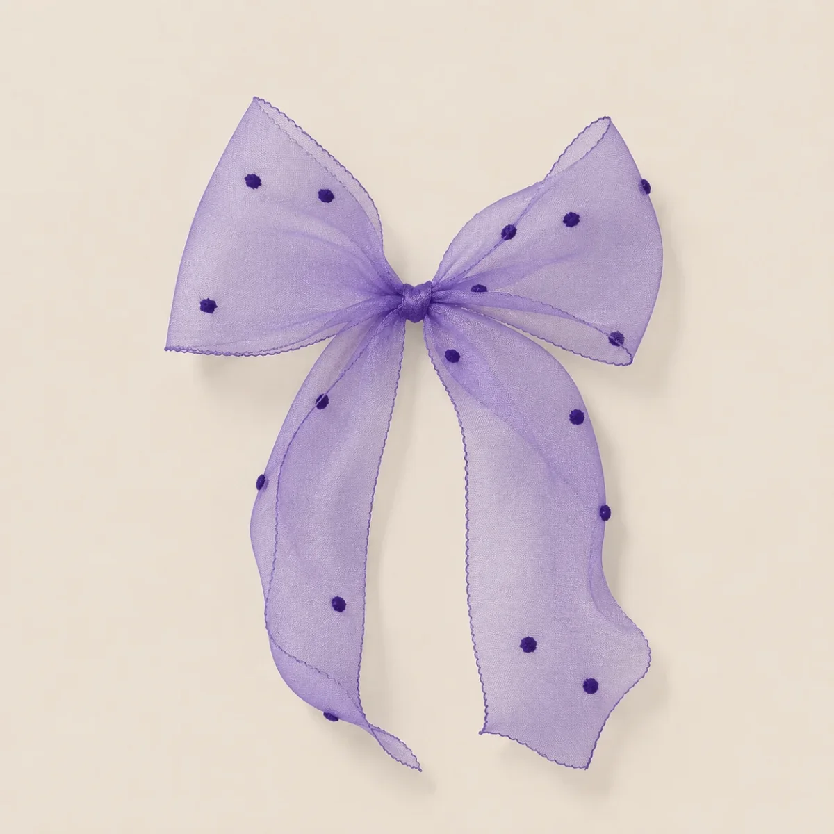 Lazo Ribbon morado plumeti - Imagen 2
