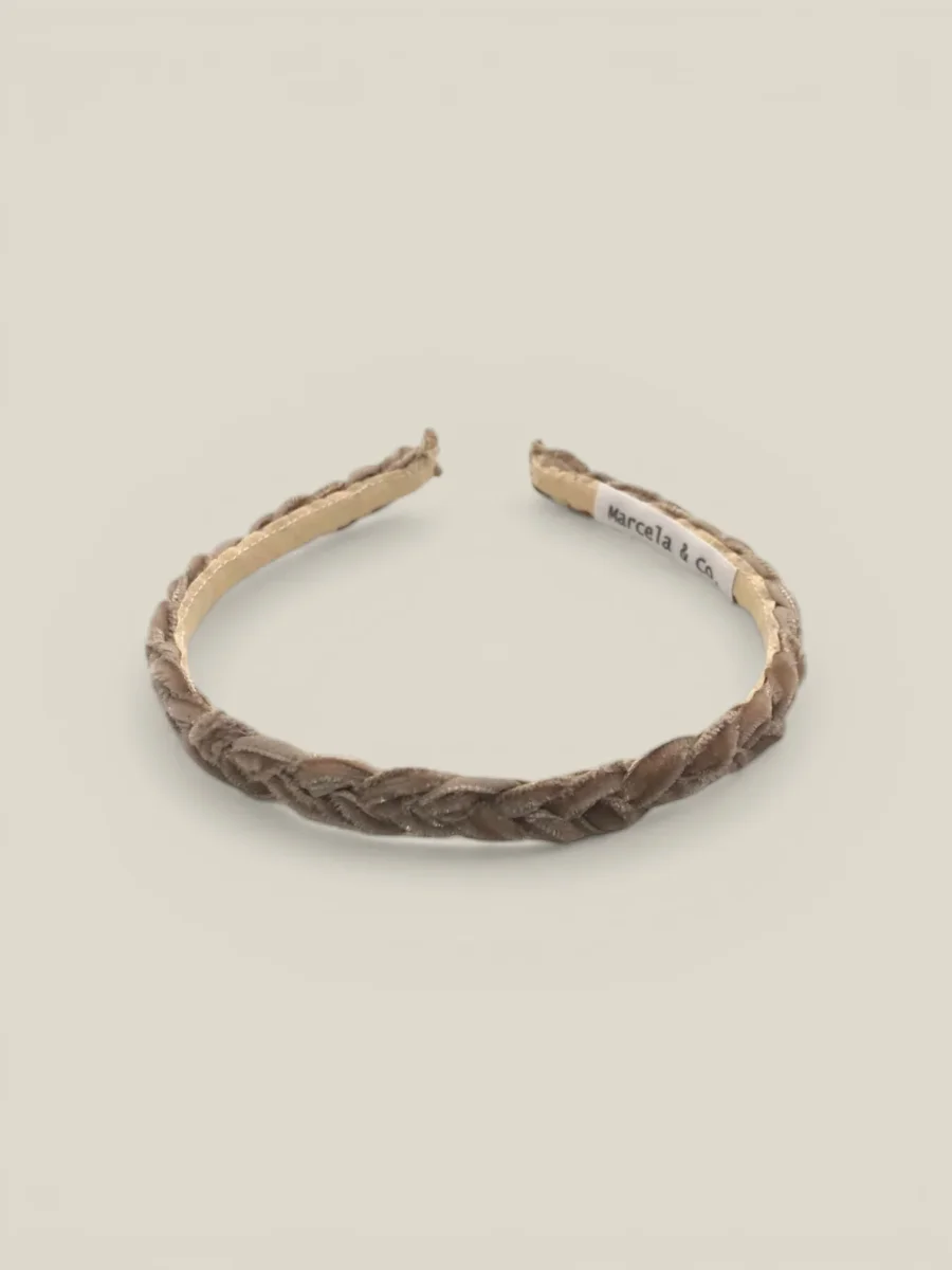Diadema Carolina petite trenzada beige - Imagen 2