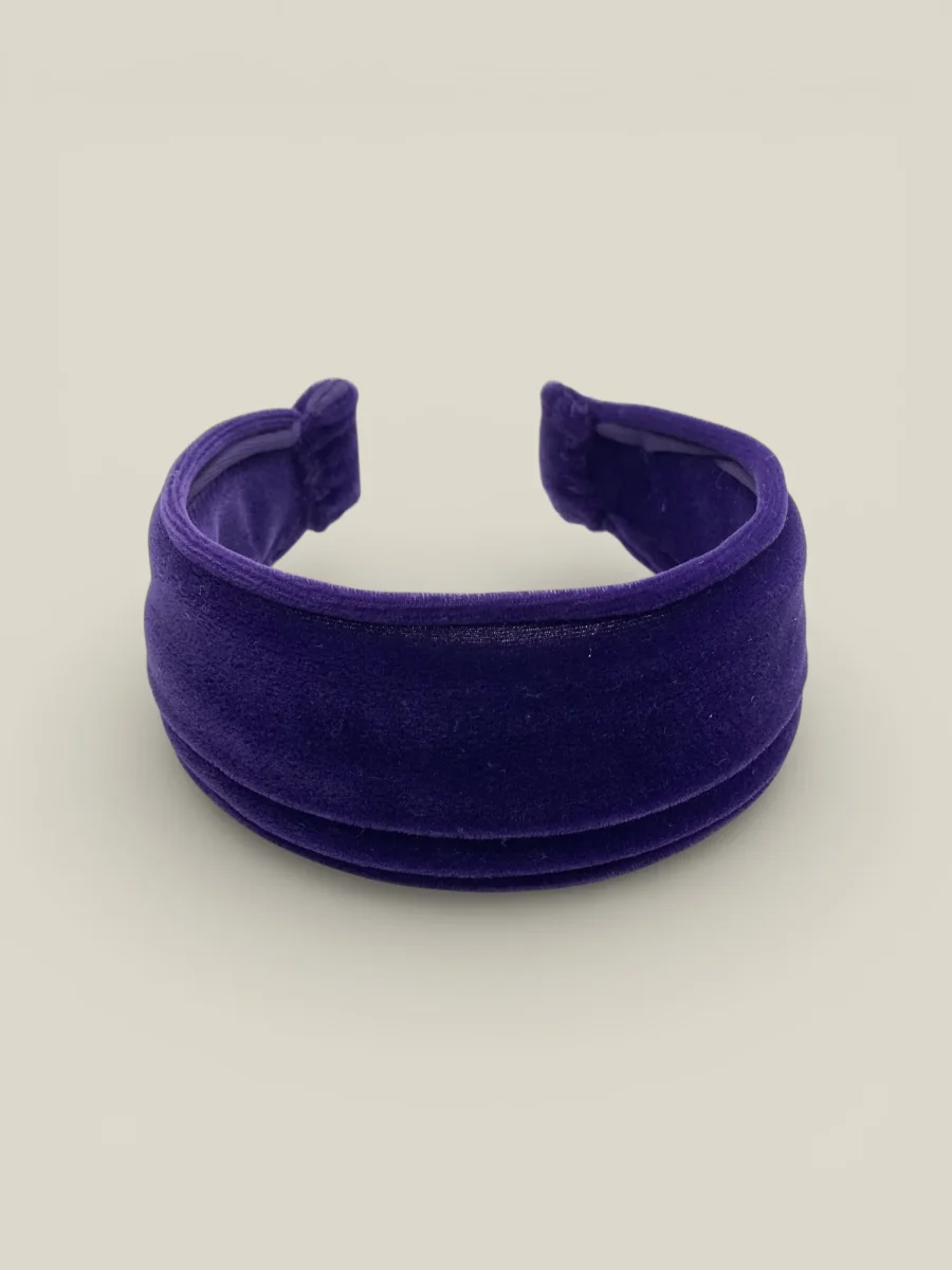 Diadema Duquesa morada terciopelo - Imagen 2