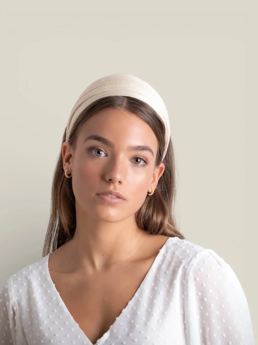 Diadema Duquesa beige