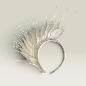 Diadema Avestruz mini blanca