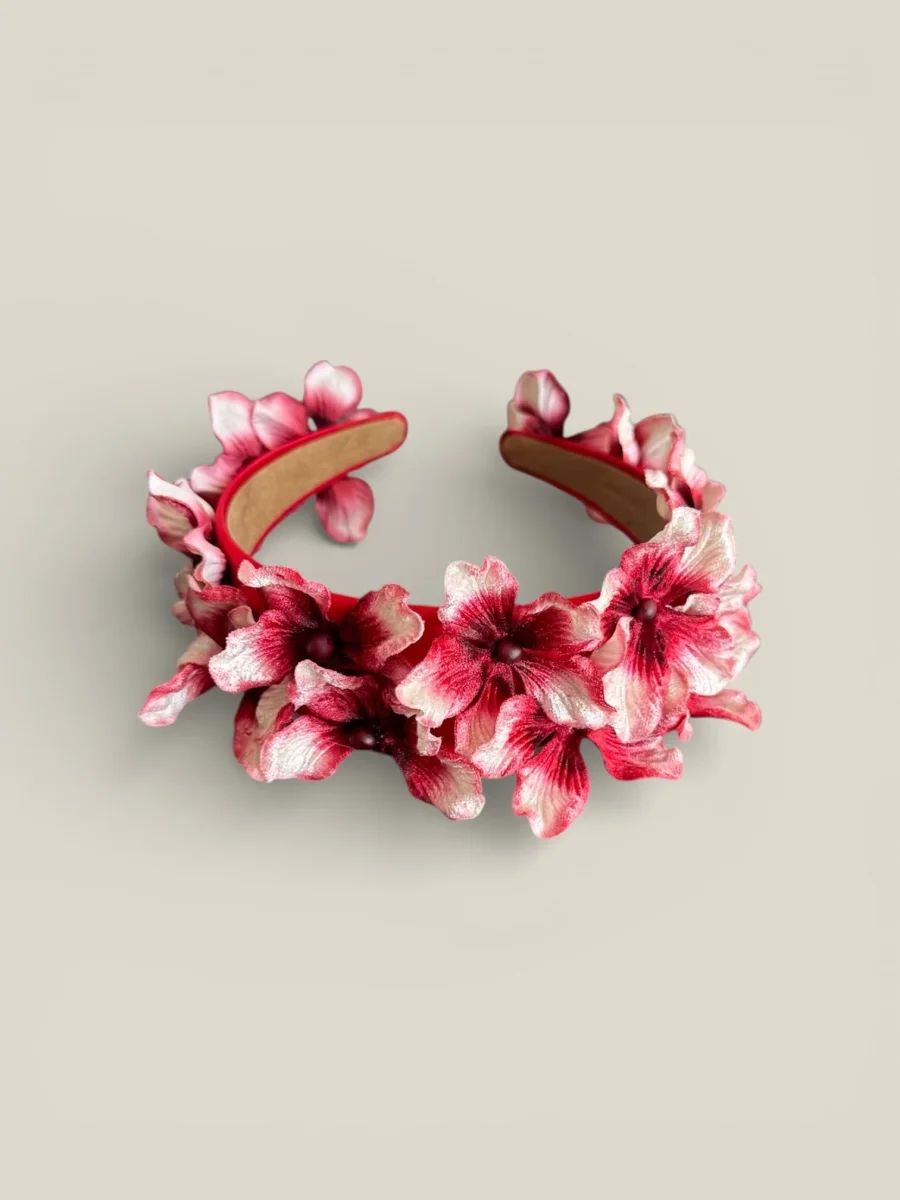 Diadema Margaza roja y blanca - Imagen 8