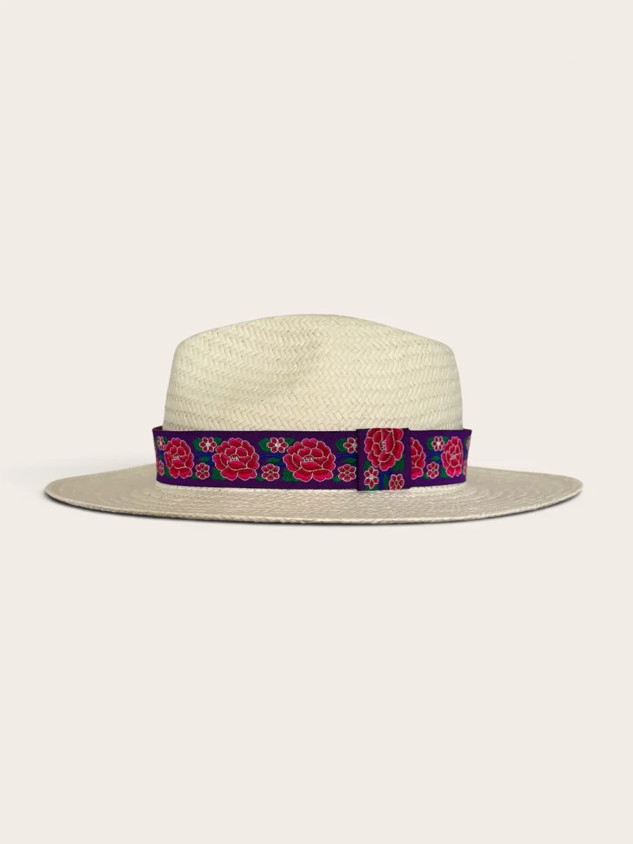 Sombrero Azúcar con cinta de flores