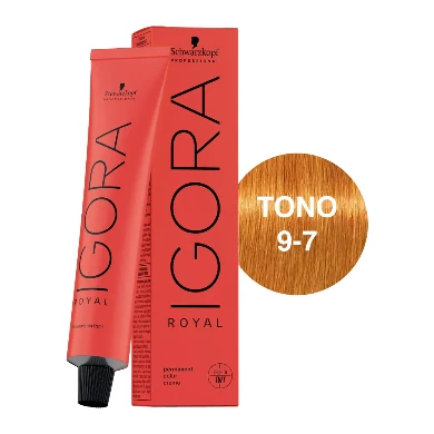 IGORA ROYAL 9-7 – Rubio Muy Claro Cobrizo – 60 ml - Imagen 4