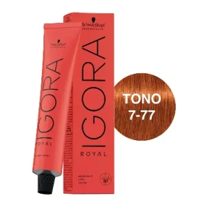 IGORA ROYAL 7-77 – Rubio Medio Cobrizo Intenso – 60 ml