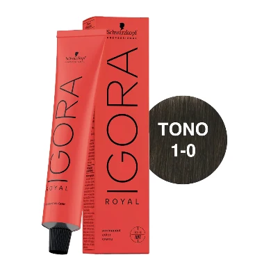 Igora Royal Tono 1-0 Negro Natural 60mL - Imagen 3