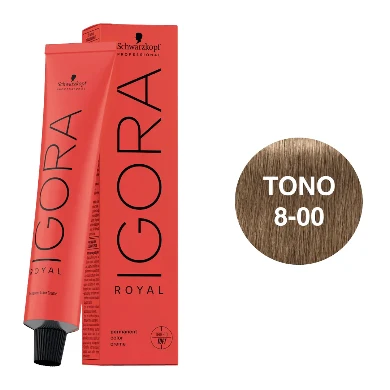 Igora Royal Tono 8-00 Rubio Claro Natural Intenso 60mL - Imagen 2
