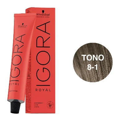 IGORA ROYAL 8-1 Rubio Claro Ceniza – 60 g - Imagen 3