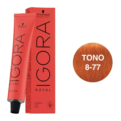 IGORA ROYAL 8-77 – Rubio Claro Cobrizo Intenso – 60 ml
