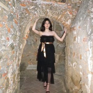 Vestido mujer tul largo