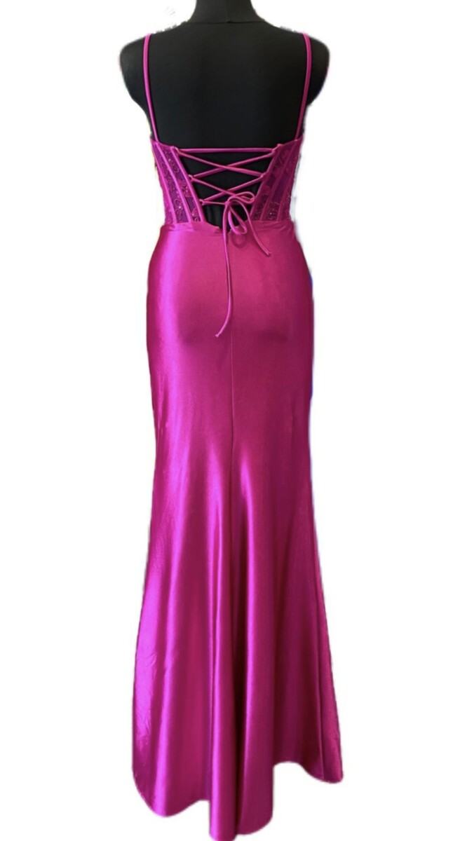 Vestido Seda Corpiño Varillas - Imagen 3