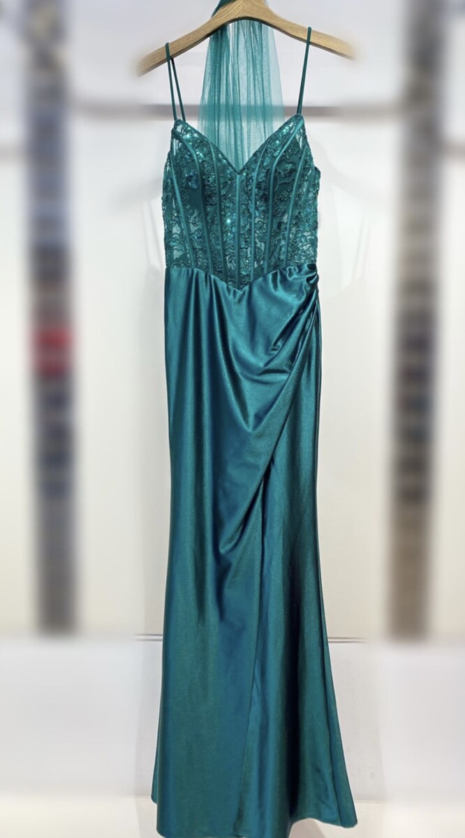 Vestido Seda Corpiño Varillas - Imagen 6
