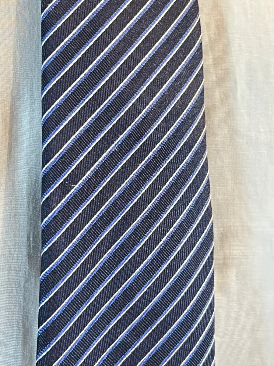 Corbata de Seda Corneliani (Rayas Marinas Clásicas) - Imagen 3