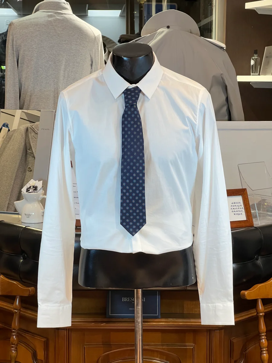 Corbata de Lana Virgen Corneliani (Lunares Naranja)
