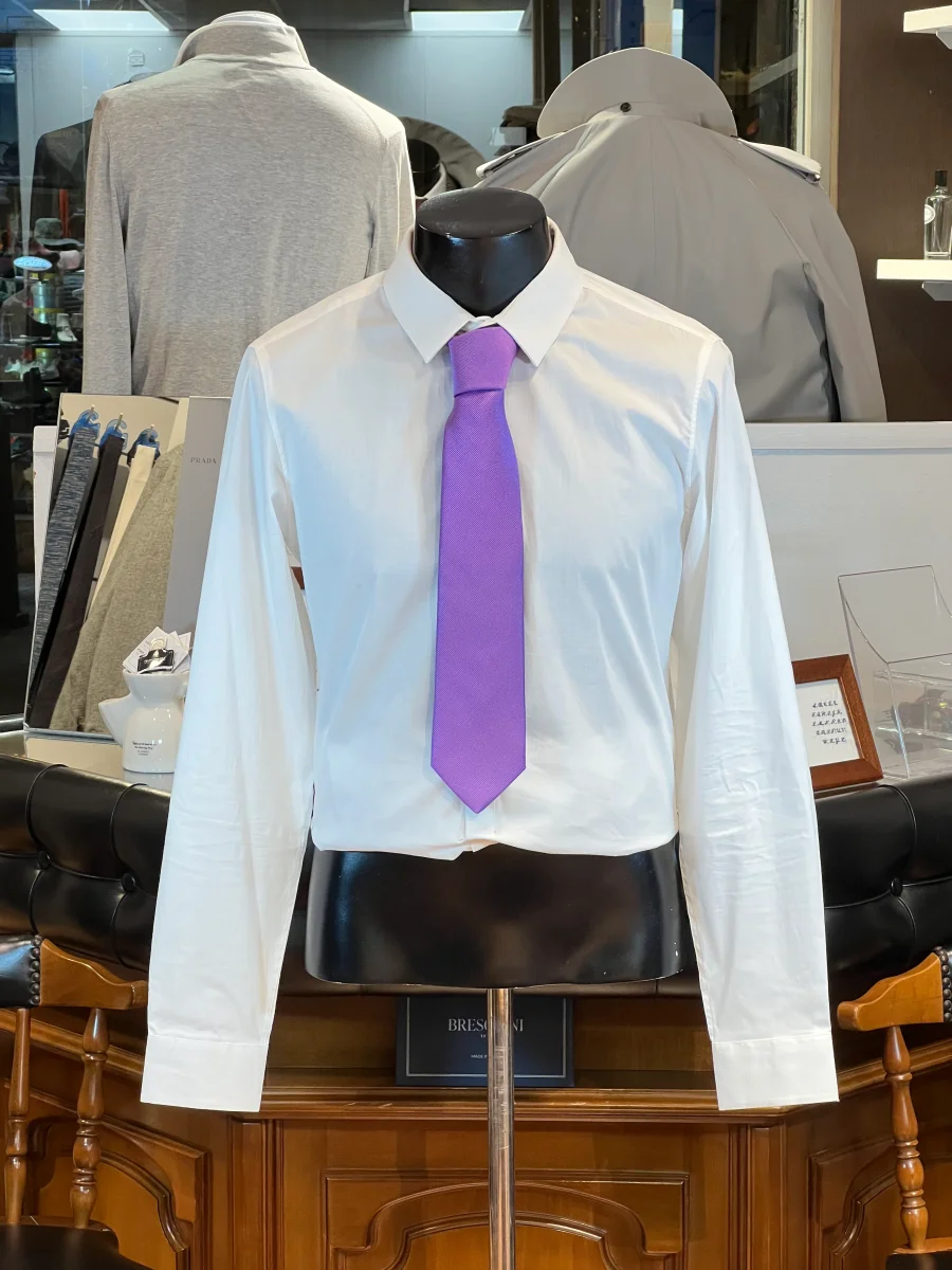 Corbata de Seda Atelier F&B Genève (Morado Eléctrico) - Imagen 2