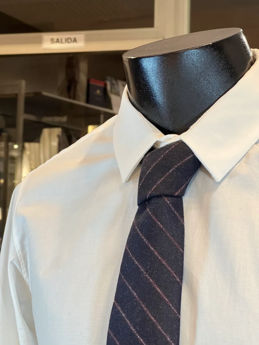 Corbata de Lana y Cachemira John Blond (Rayas de Invierno) - Imagen 3