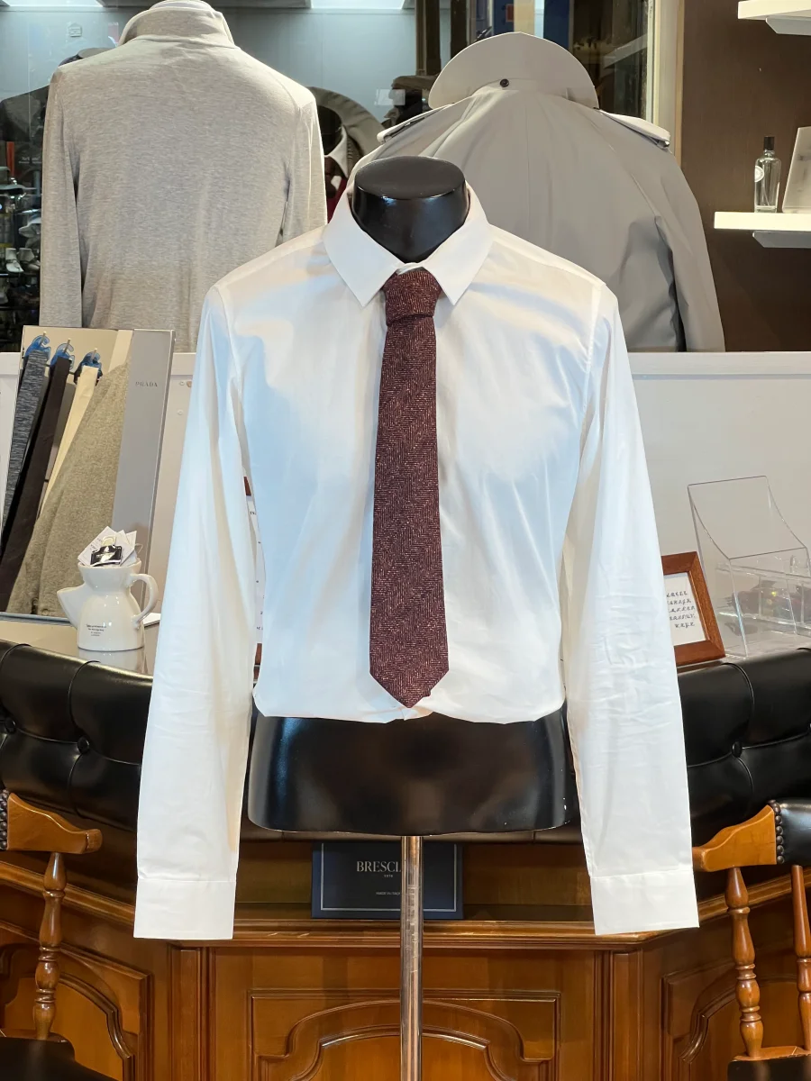 Corbata de Lana y Seda John Blond (Espiga Marrón) - Imagen 2