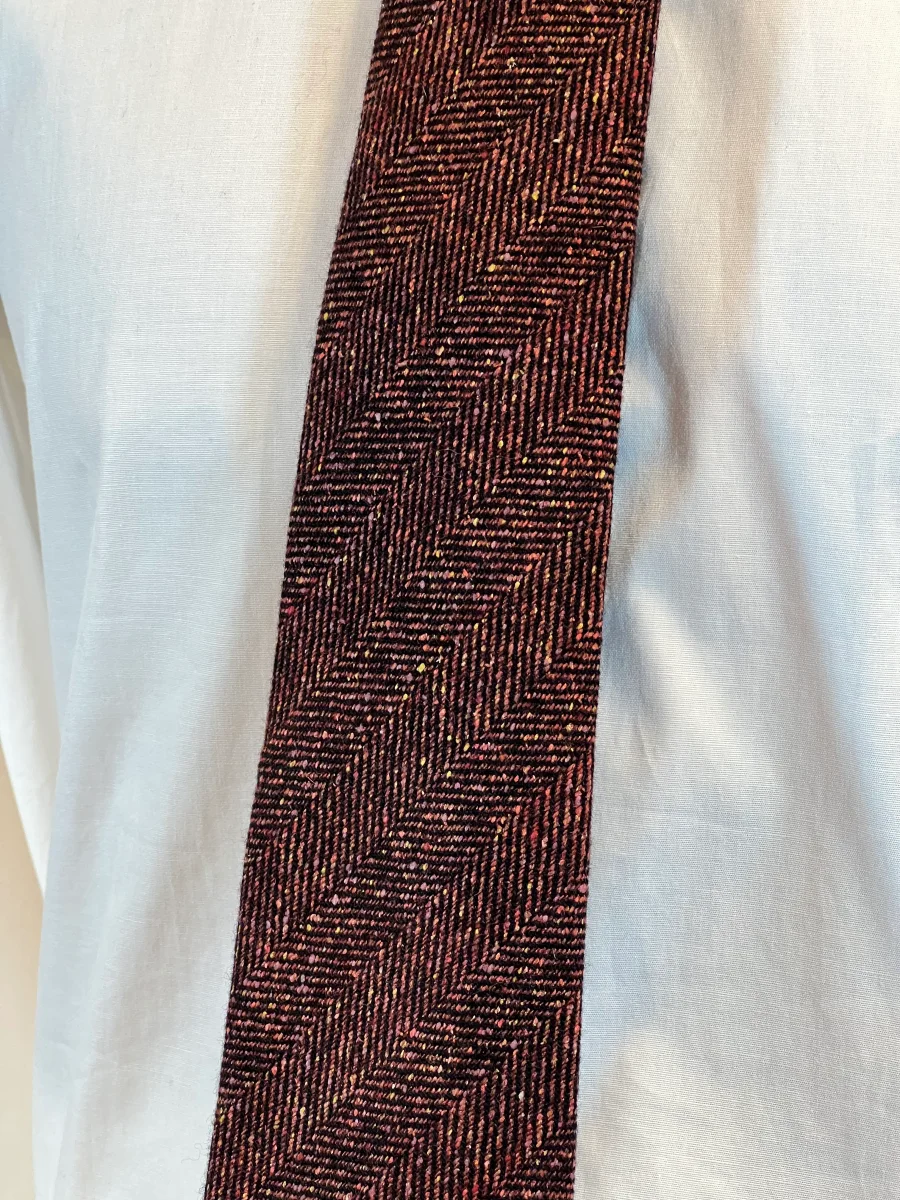 Corbata de Lana y Seda John Blond (Espiga Marrón) - Imagen 3