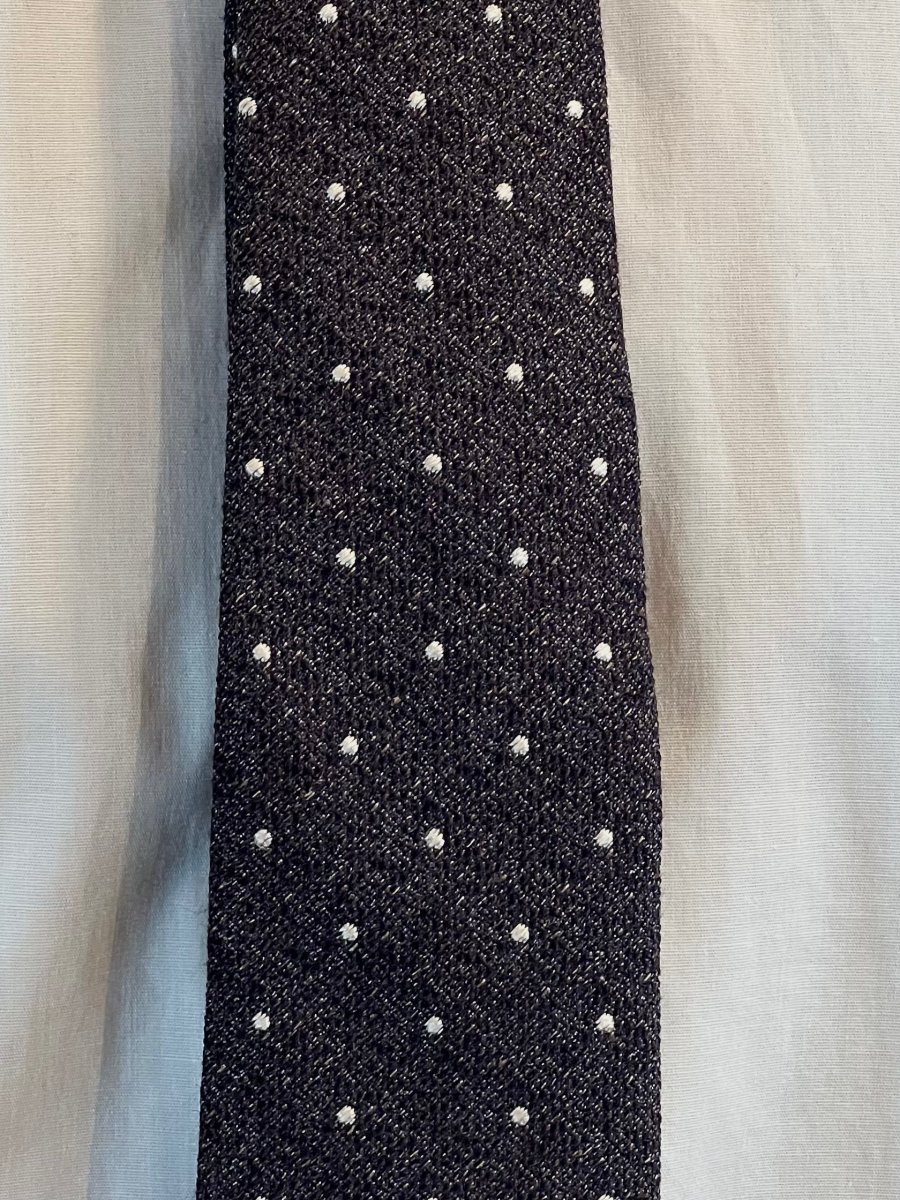 Corbata John Blond de Lana y Seda (Lunares) - Imagen 3