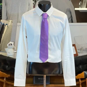 Corbata Atelier F.B. de Seda Pura (Morado con Lunares)