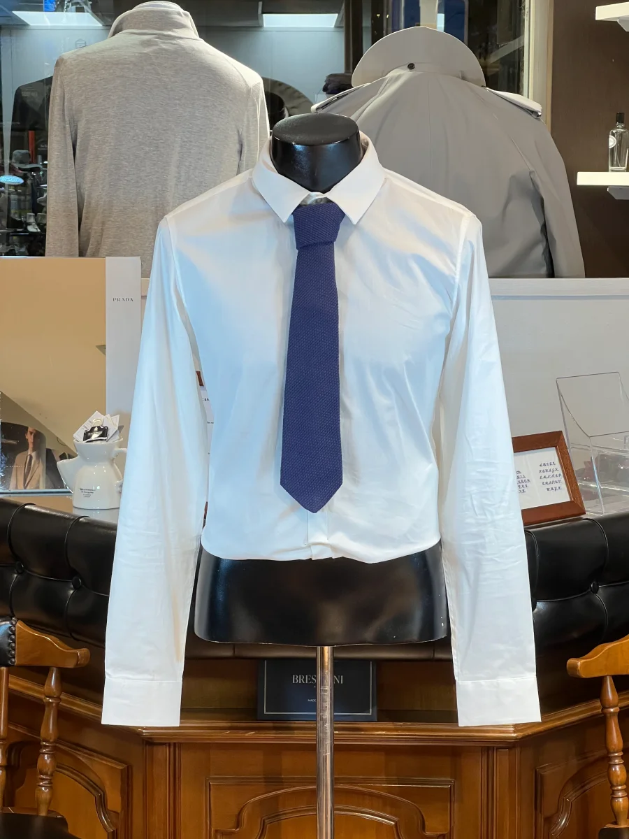 Corbata de Punto JB (Knit Tie) de Seda Pura (Azul Marino)