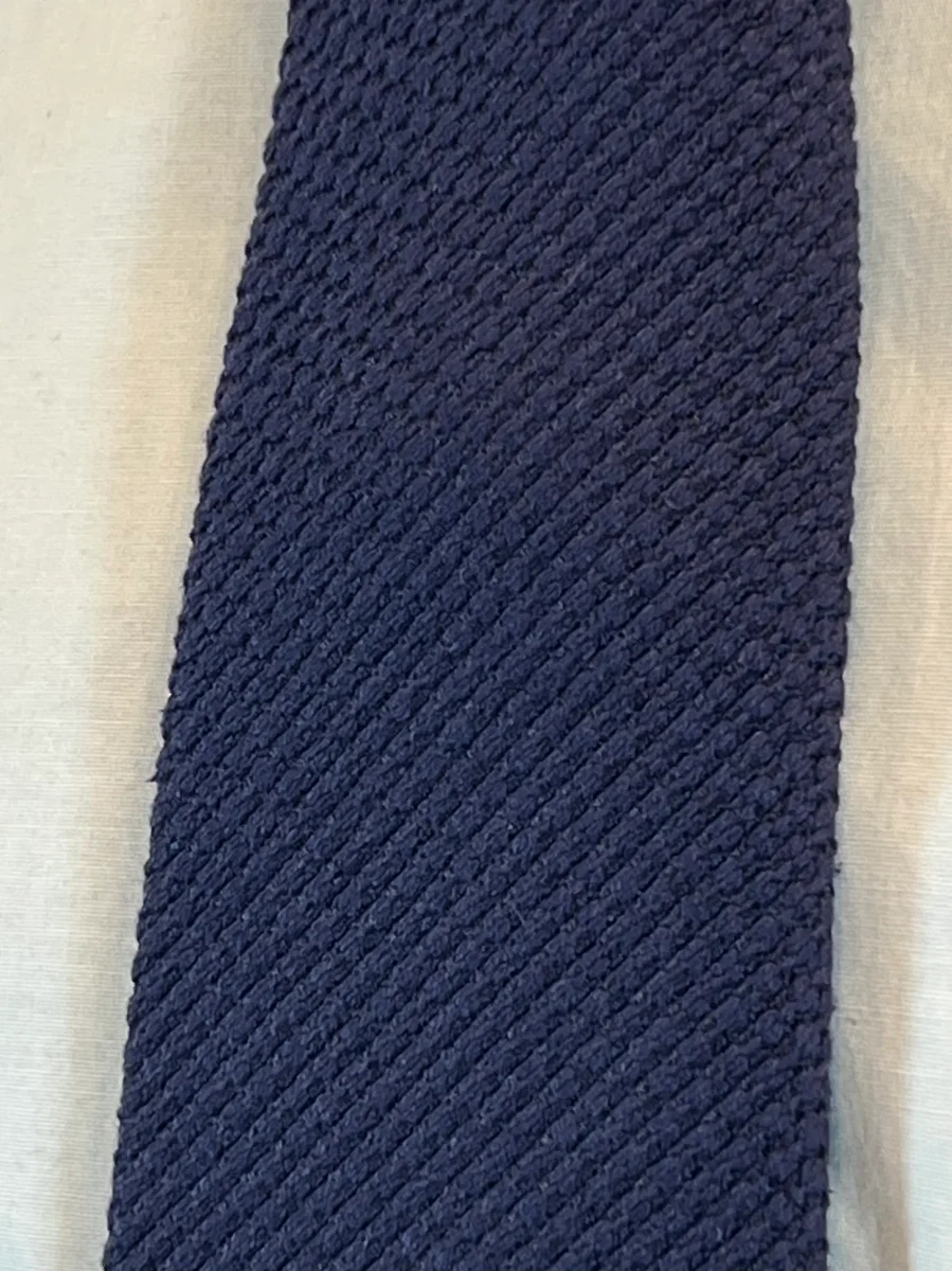 Corbata de Punto JB (Knit Tie) de Seda Pura (Azul Marino) - Imagen 4