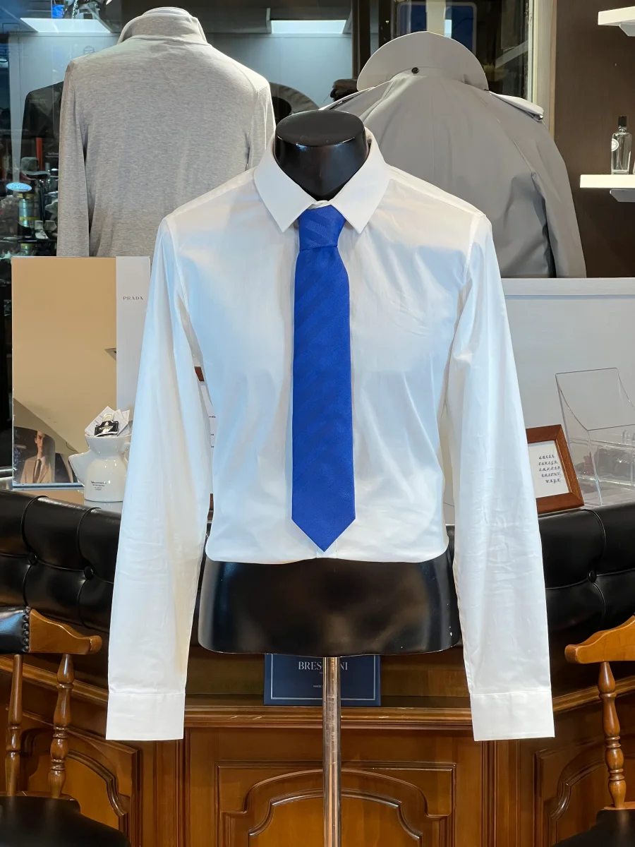 Corbata Atelier F&B Genève de Seda Pura (Azul Rey con Espiga) - Imagen 2