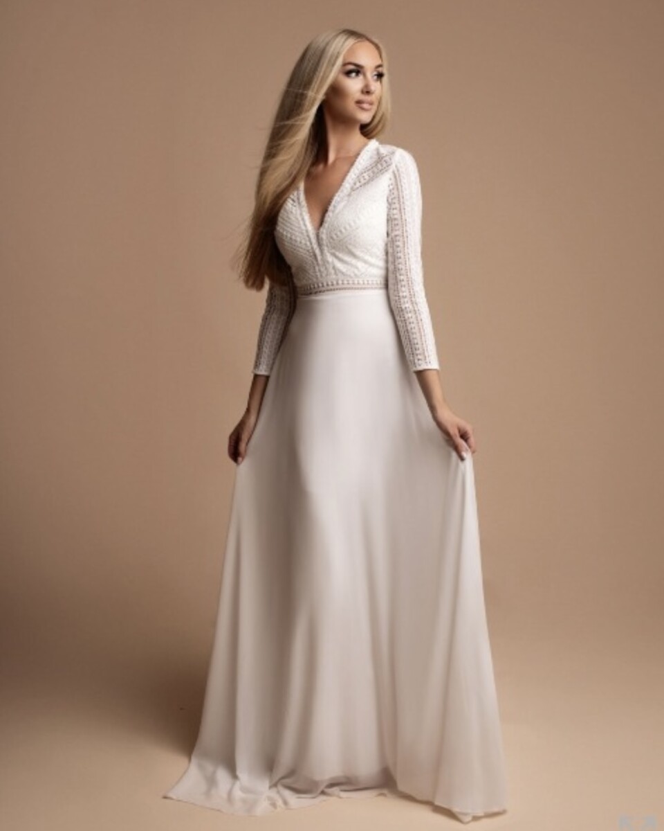 Vestido Ibiza Mangas Novia