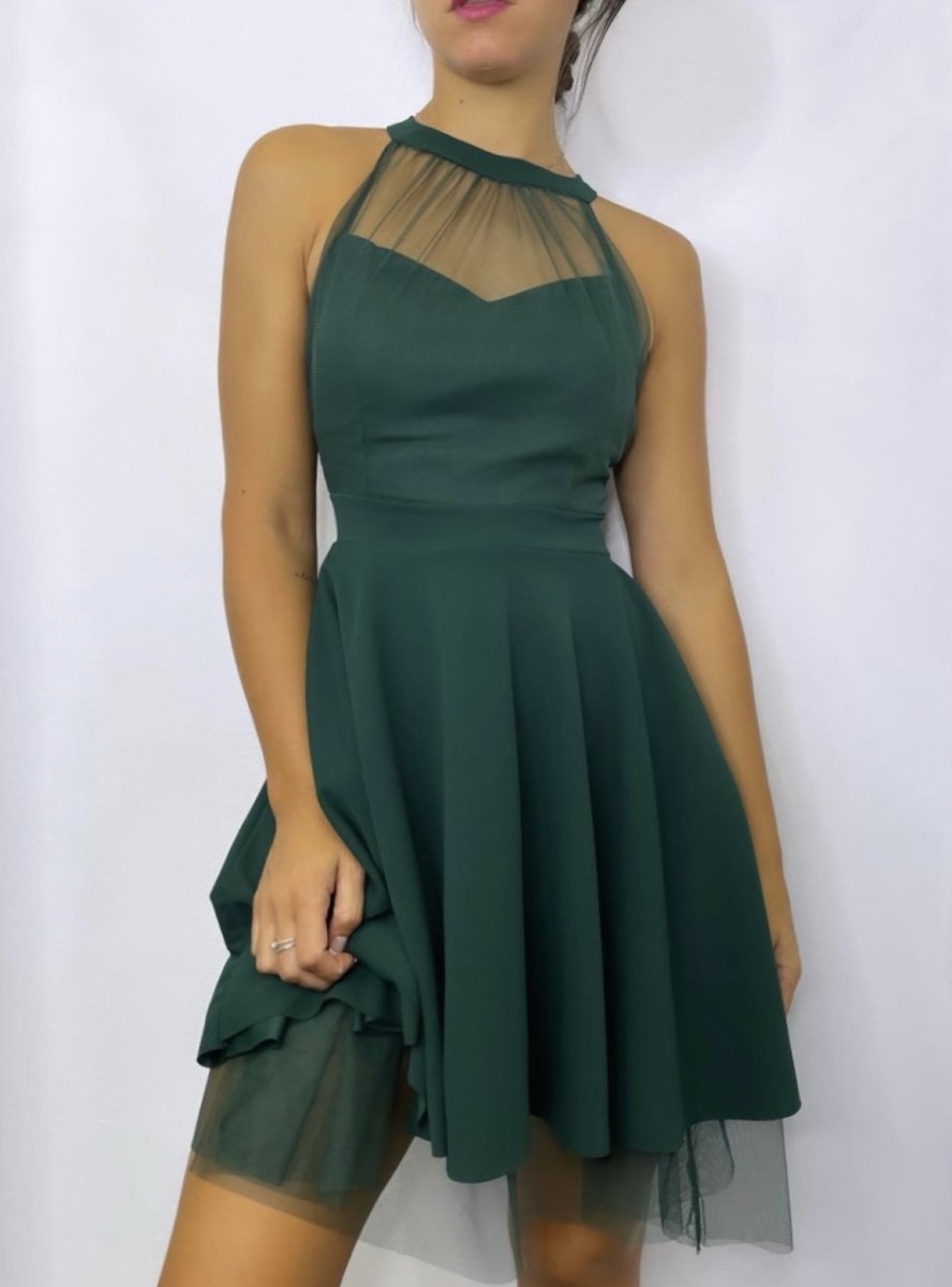 Vestido Halter Vuelo Tul - Imagen 6