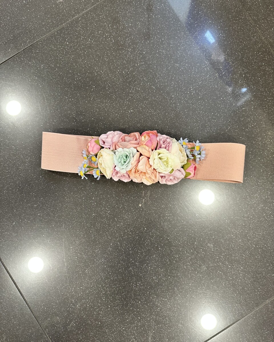Cinturón Floral Elástico Rosa - Imagen 2