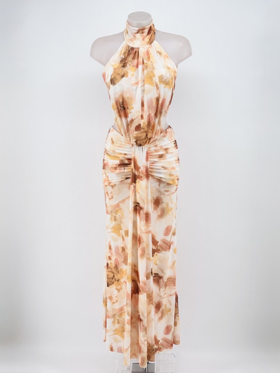 Vestido Halter Lazada Frontal Estampado - Imagen 9