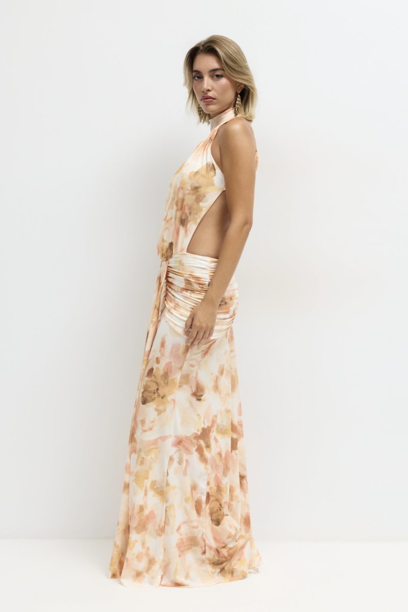 Vestido Halter Lazada Frontal Estampado - Imagen 8