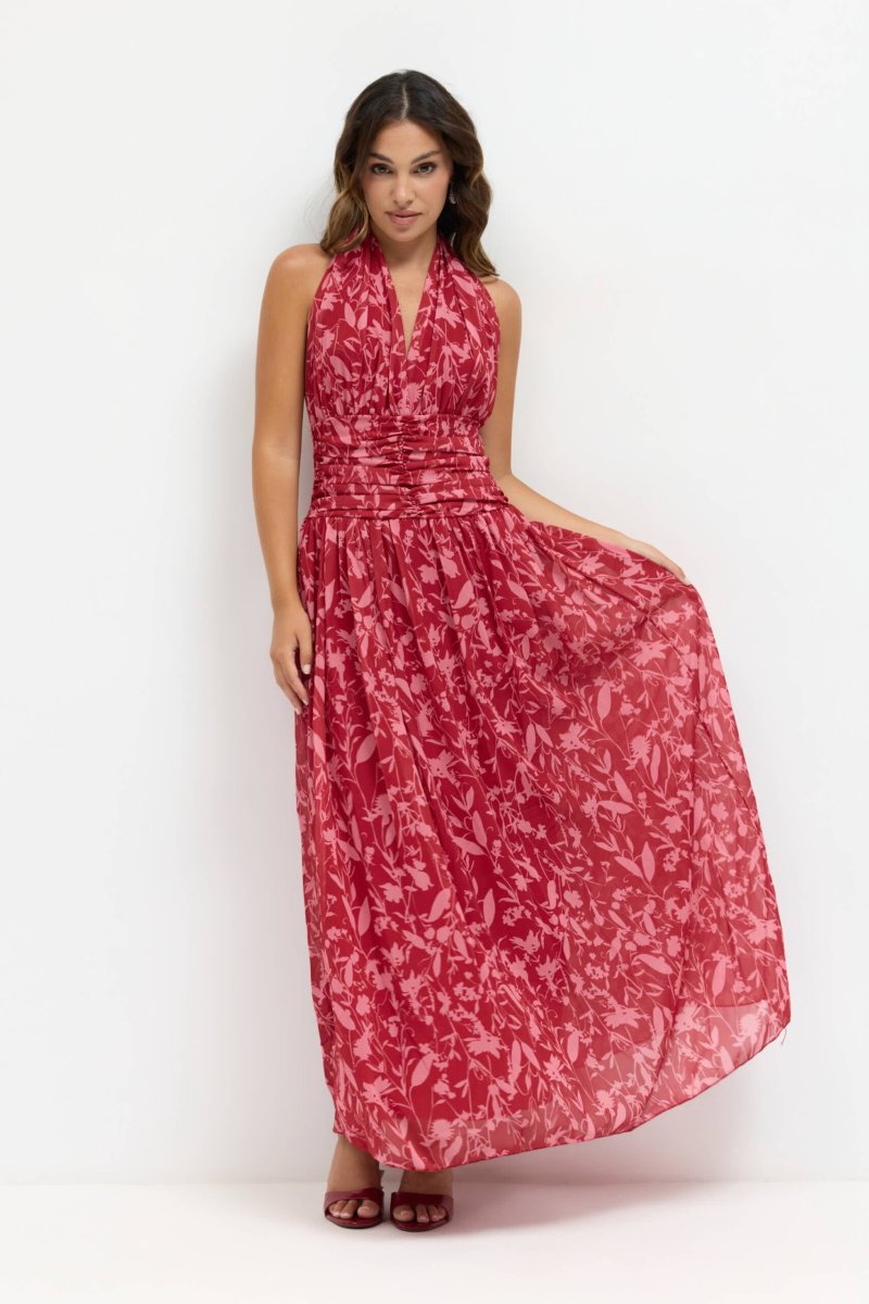 Vestido Floral Atado Cuello - Imagen 7