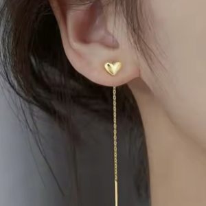 Pendientes Corazón Cadena