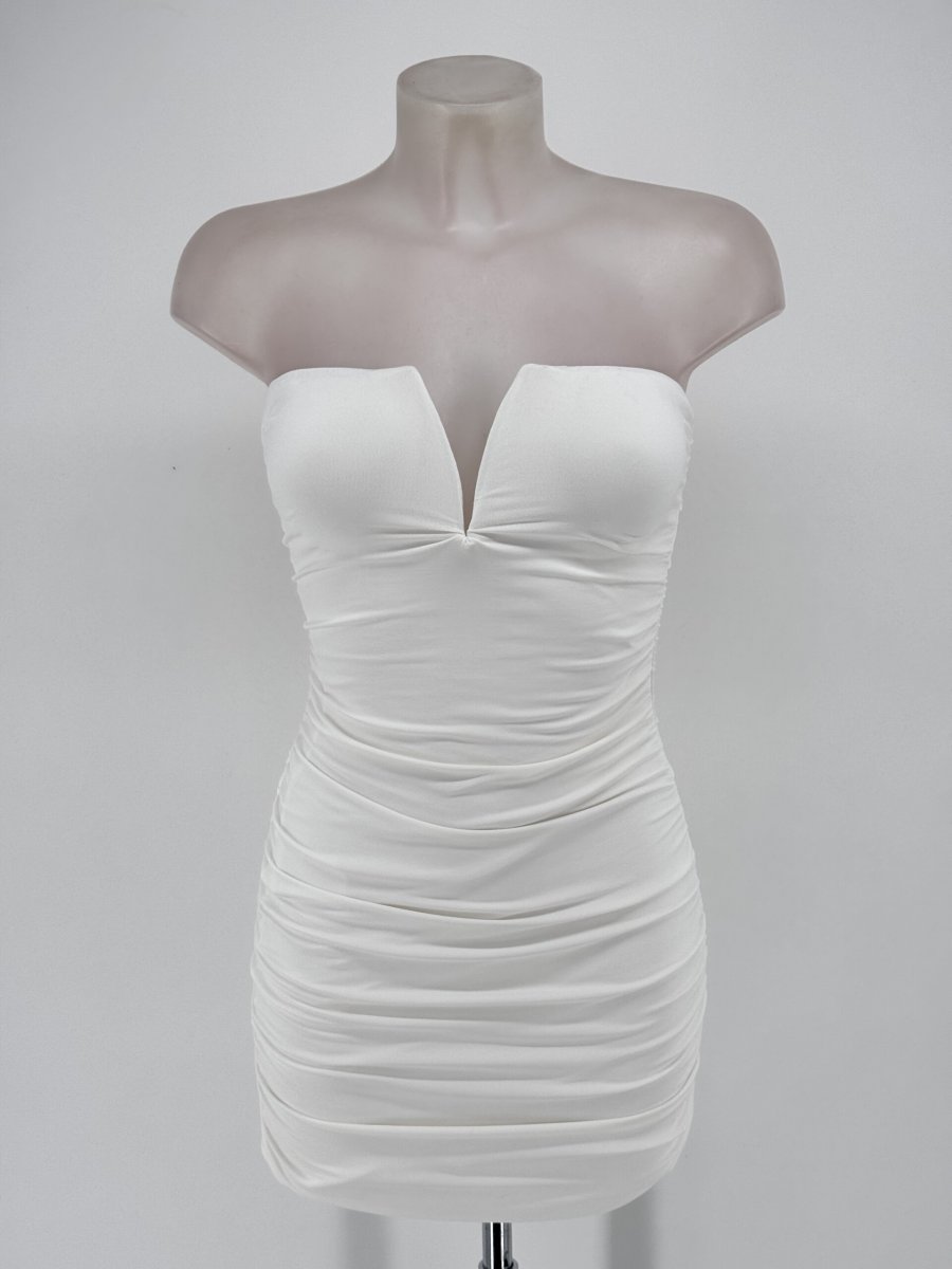 Vestido Escote Palabra Honor Corto - Imagen 4