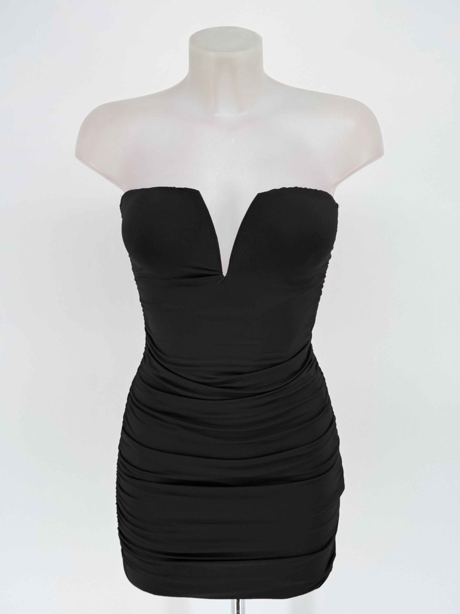 Vestido Escote Palabra Honor Corto - Imagen 2