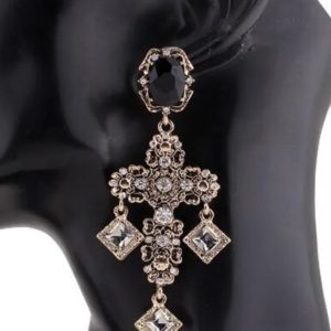 Pendientes Cruz Cristales