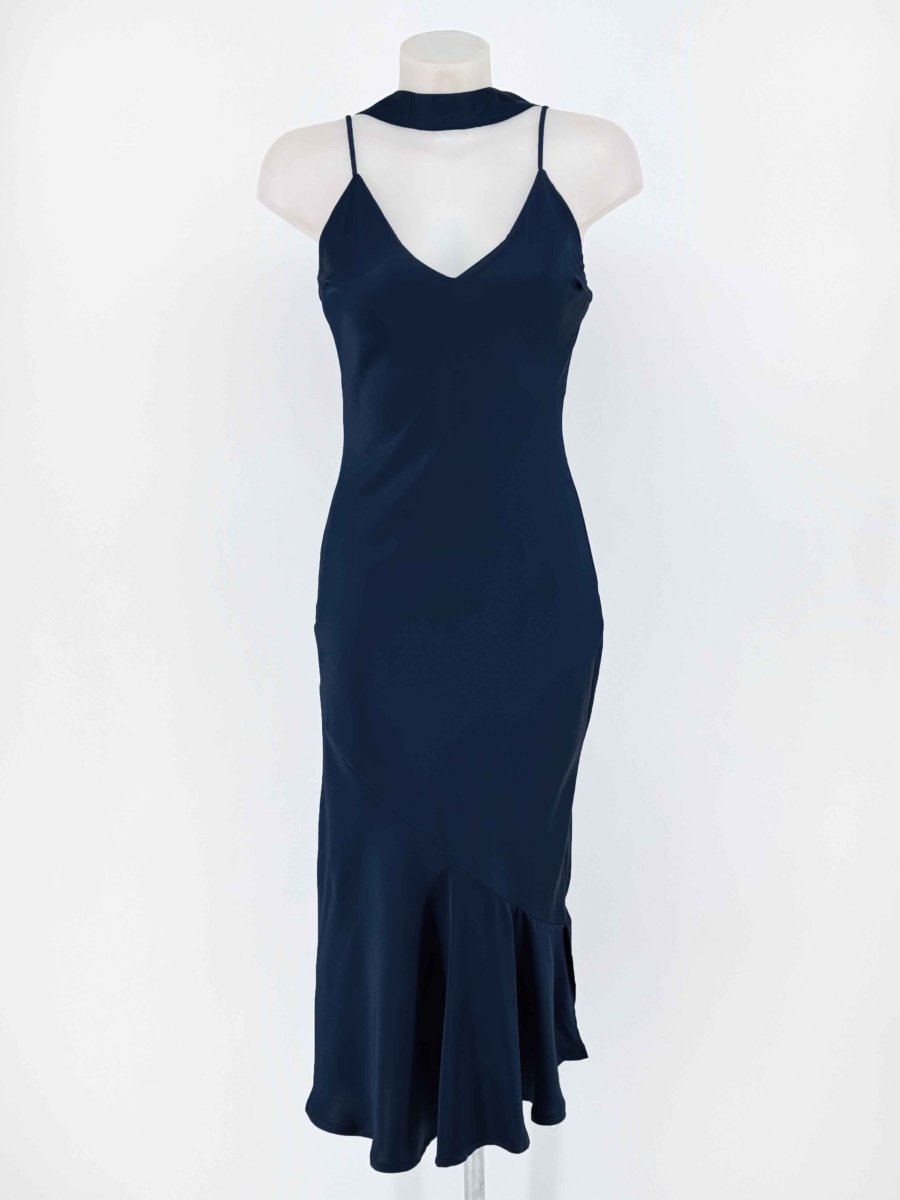 Vestido Tirantes Seda Volante Pashmina - Imagen 9