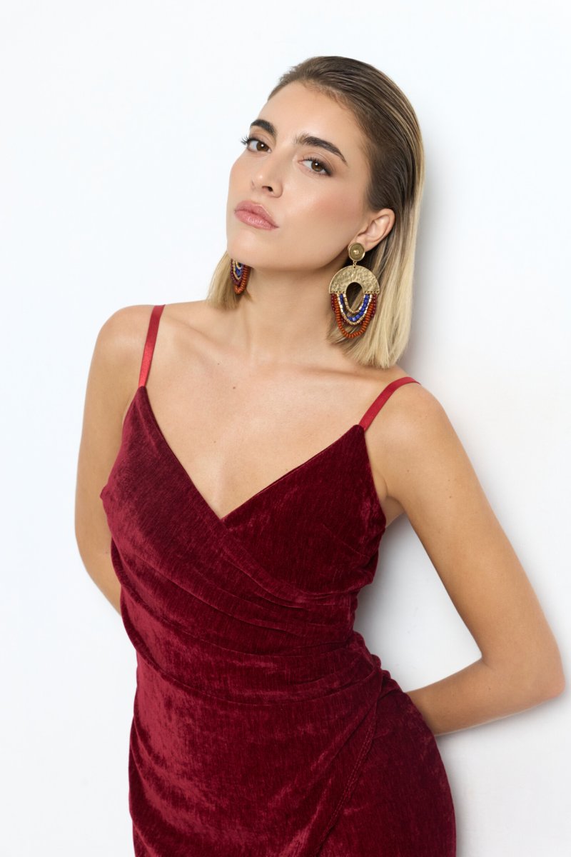 Vestido Cruzado Terciopelo - Imagen 7