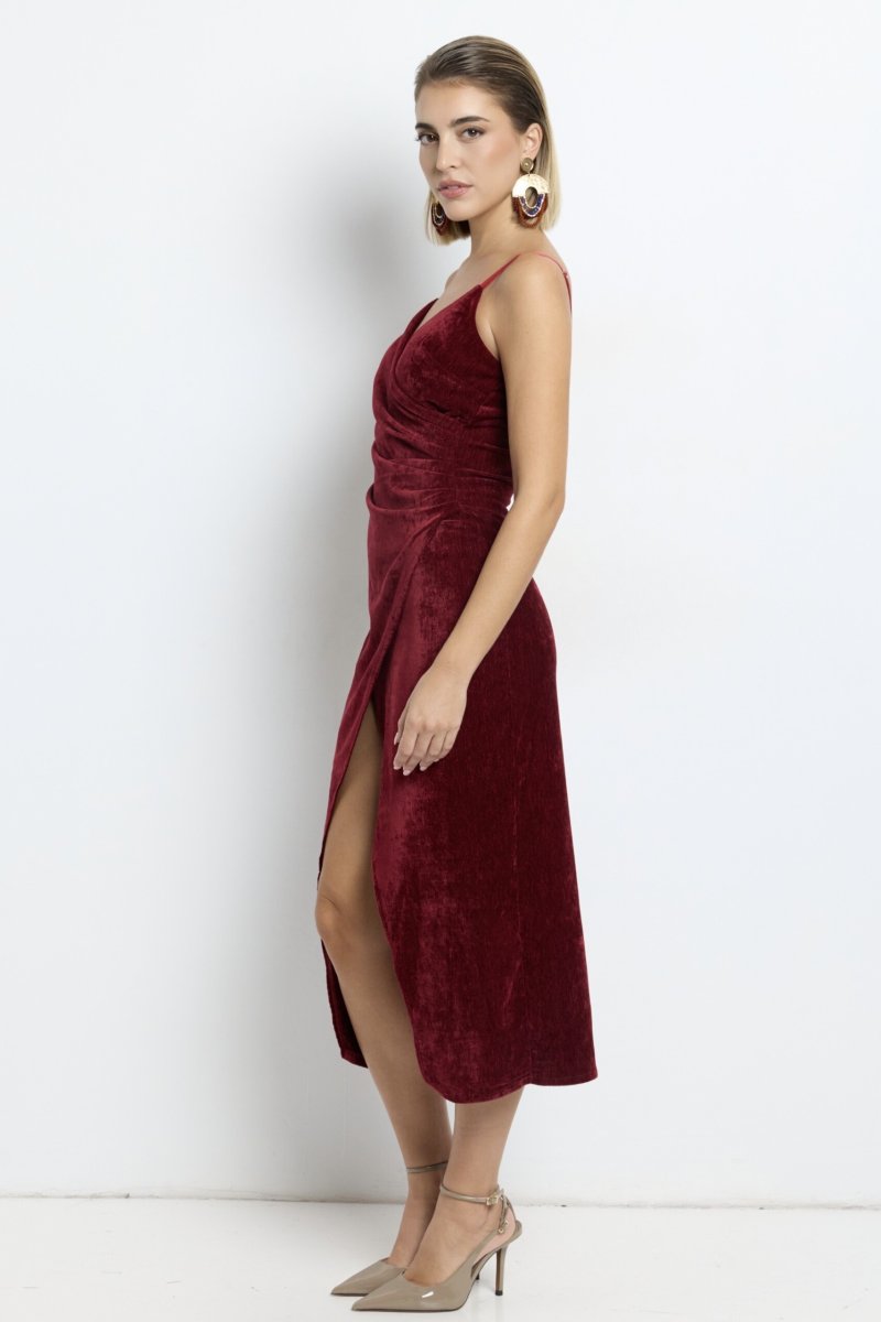 Vestido Cruzado Terciopelo - Imagen 6